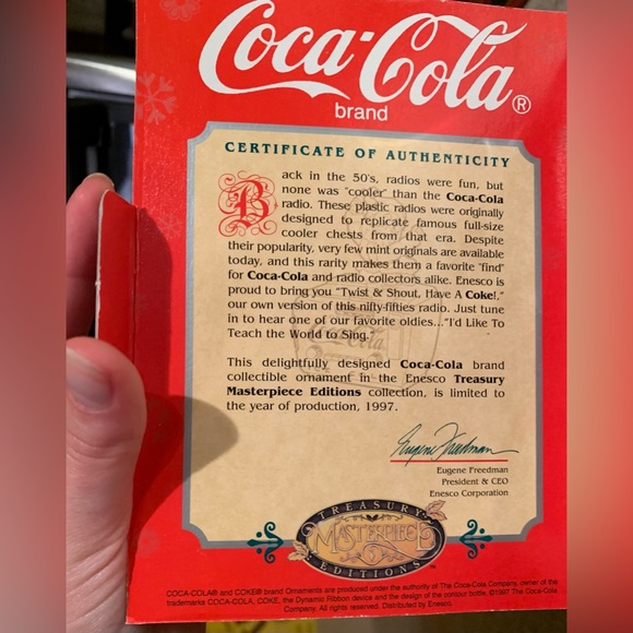 1997 Enesco Coca Cola Twist&Shout Have a Coke ornament - Picture 2 of 3